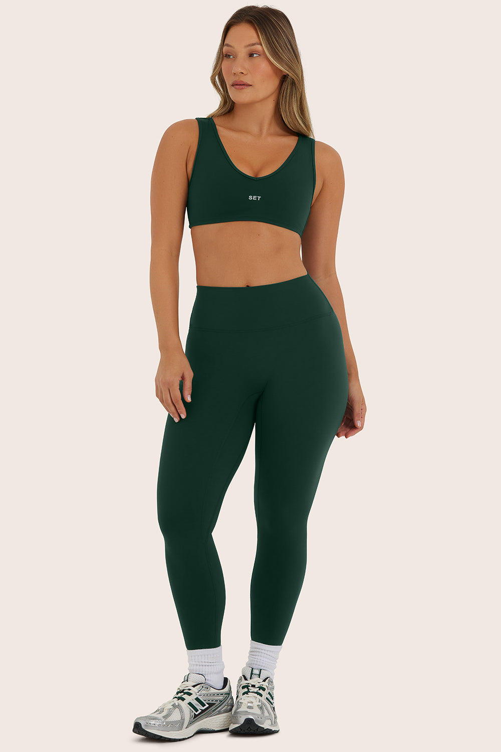 SPORTBODY® SPORTY MID-RISE LEGGINGS - BEETLE - Image 2