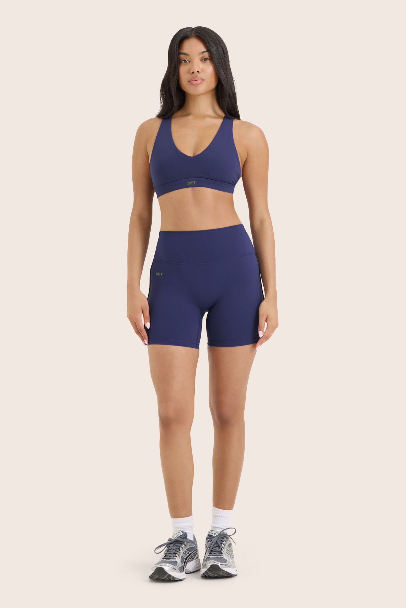 SPORTBODY® SPORTY DUO STRIPE SHORTS - LAKE - Image 3