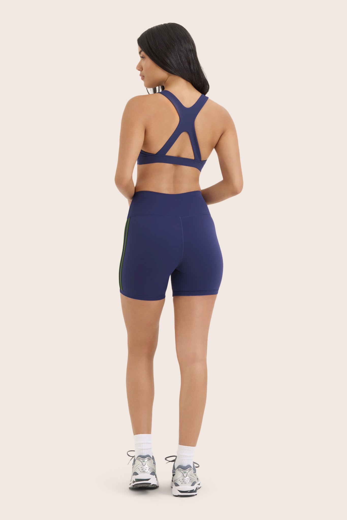 SPORTBODY® SPORTY DUO STRIPE SHORTS - LAKE - Image 4
