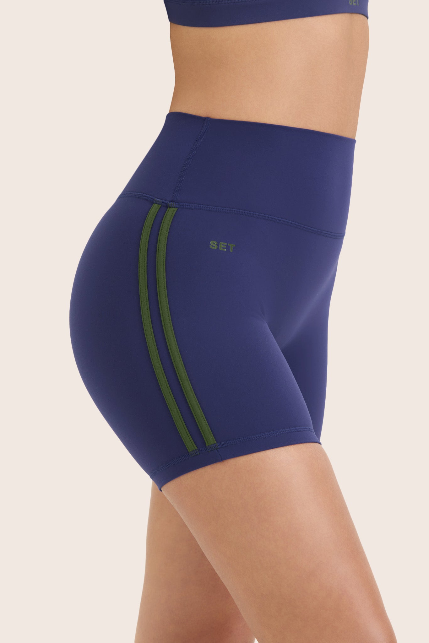 SPORTBODY® SPORTY DUO STRIPE SHORTS - LAKE - Image 2