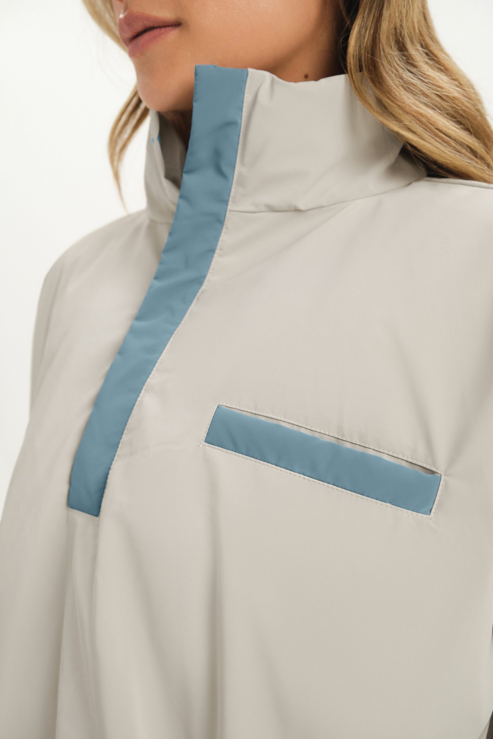 NYLON PUFF QUARTER SNAP JACKET - GLISTEN - Image 6