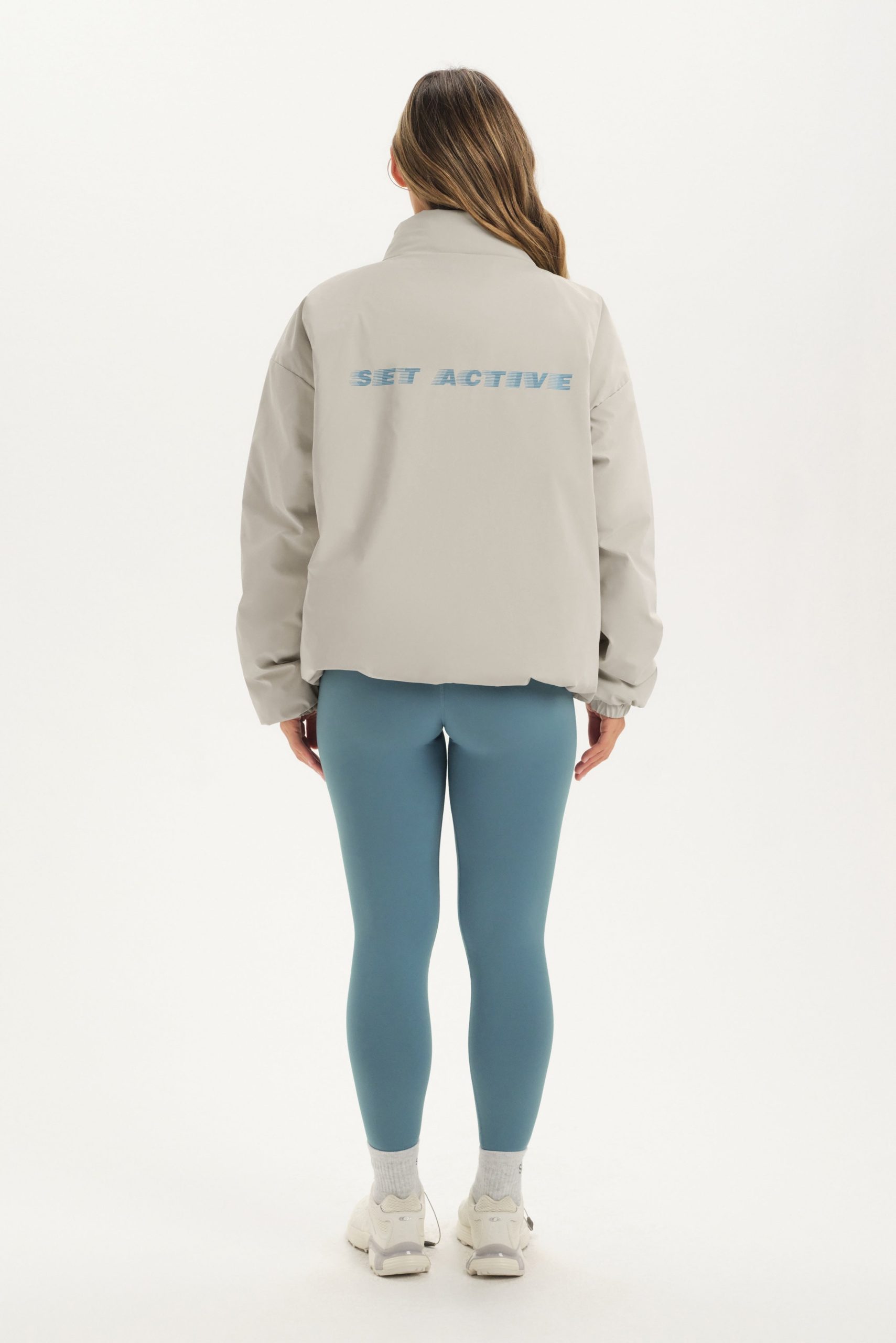 NYLON PUFF QUARTER SNAP JACKET - GLISTEN - Image 4