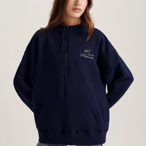 MIDWEIGHT SWEATS STAPLE VINTAGE QUARTER ZIP - TETHER