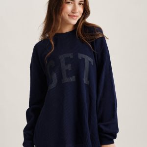 WAFFLE LOUNGE CUFFED LONG SLEEVE - TETHER