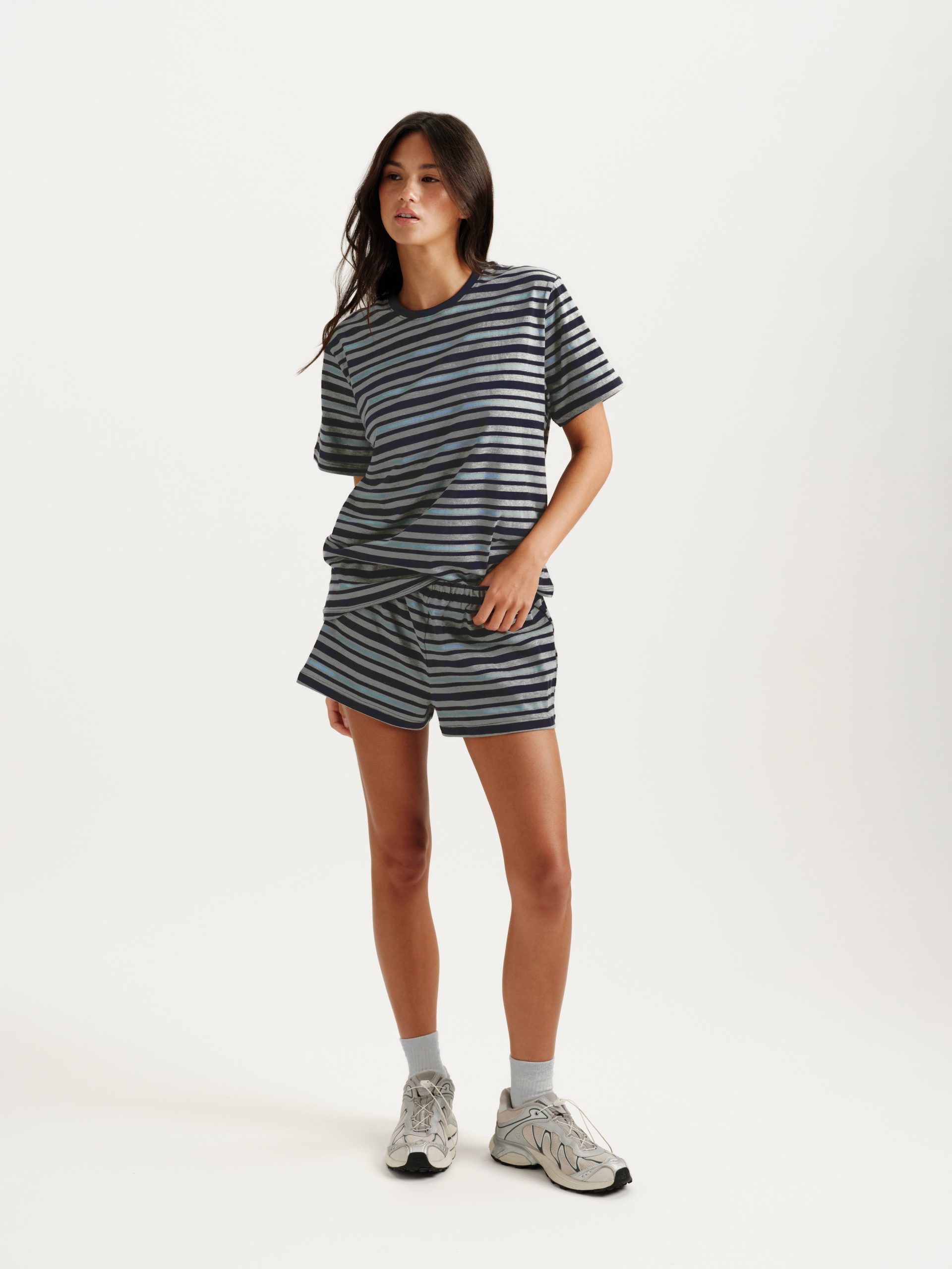 HEAVY COTTON EASY STRIPE SHORTS - WASHED - Image 4