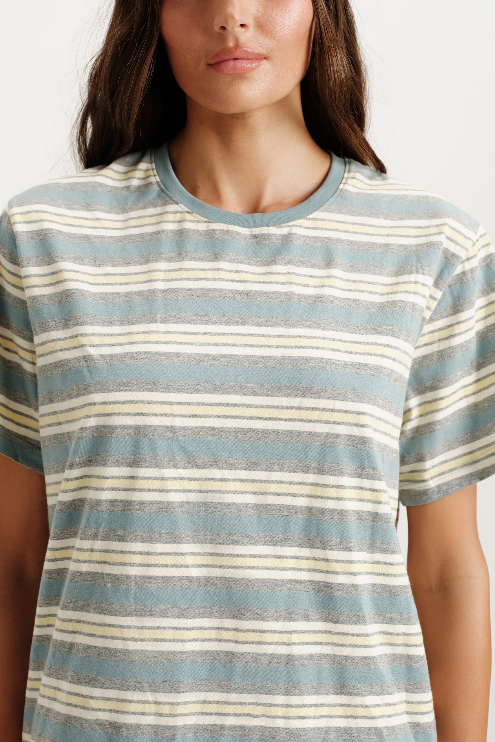 CLASSIC COTTON DAILY STRIPE BOYFRIEND TEE - CASSETTE - Image 5