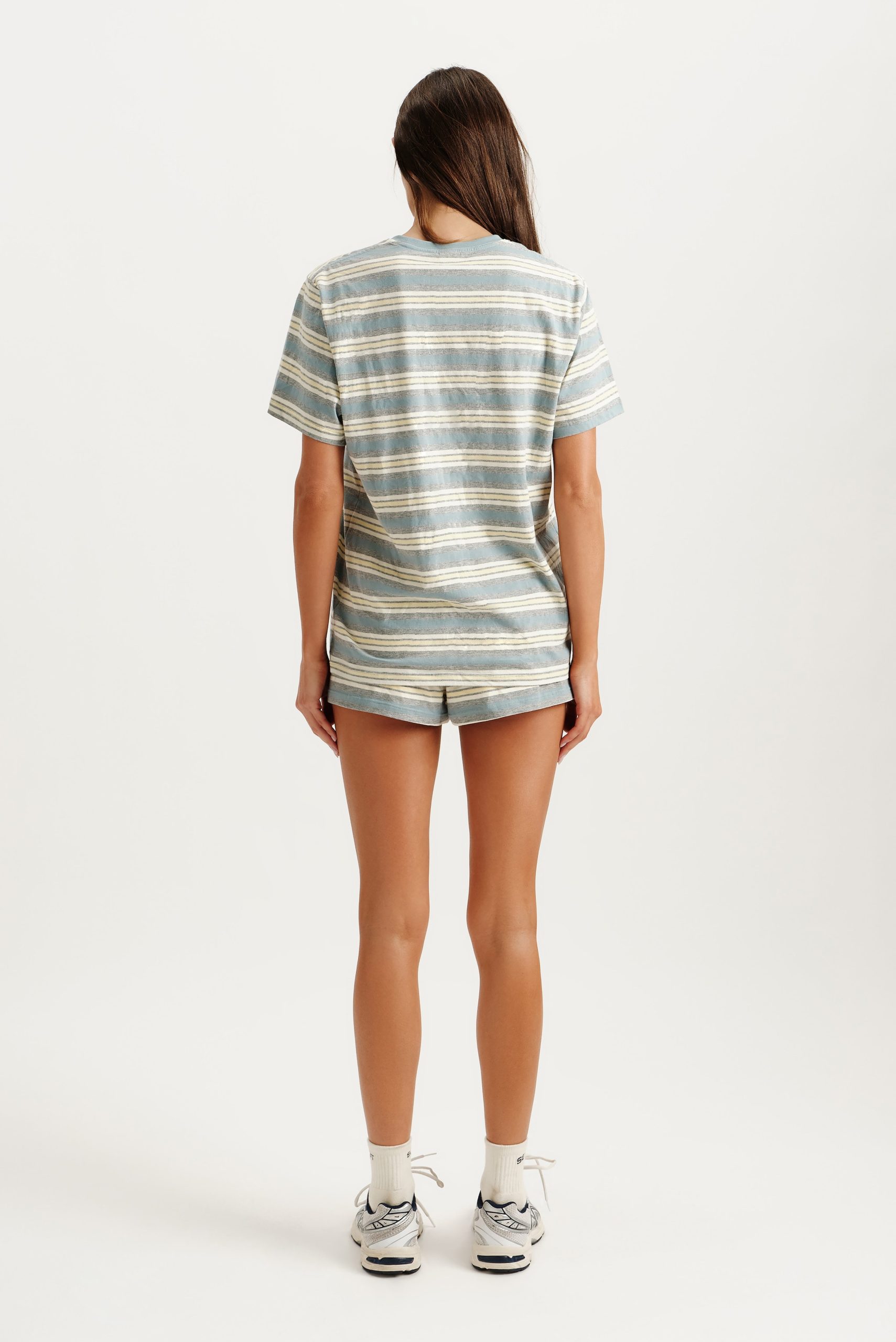 CLASSIC COTTON DAILY STRIPE BOYFRIEND TEE - CASSETTE - Image 4