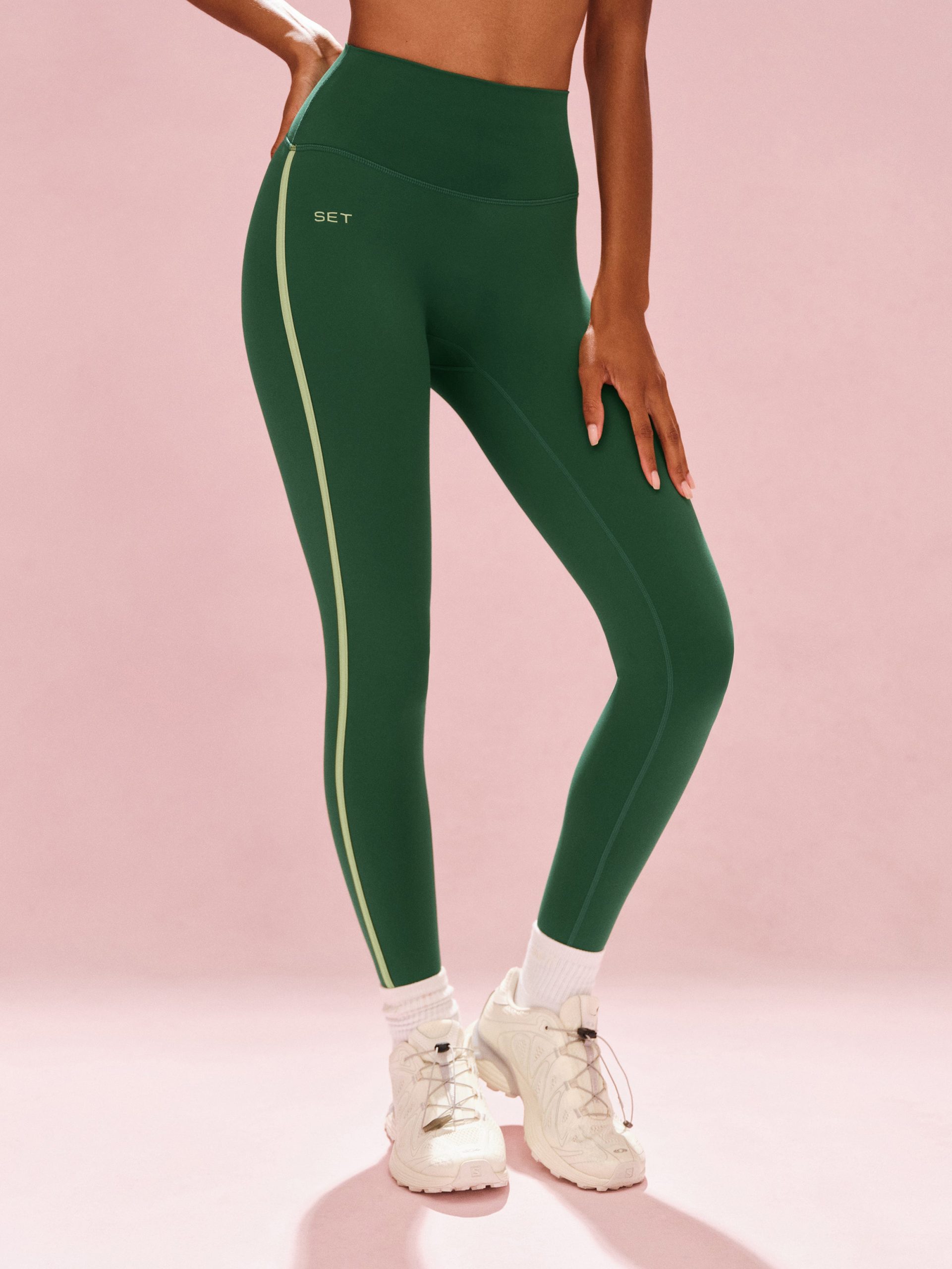 SPORTBODY® SPORTY STRIPE LEGGINGS - LAWN