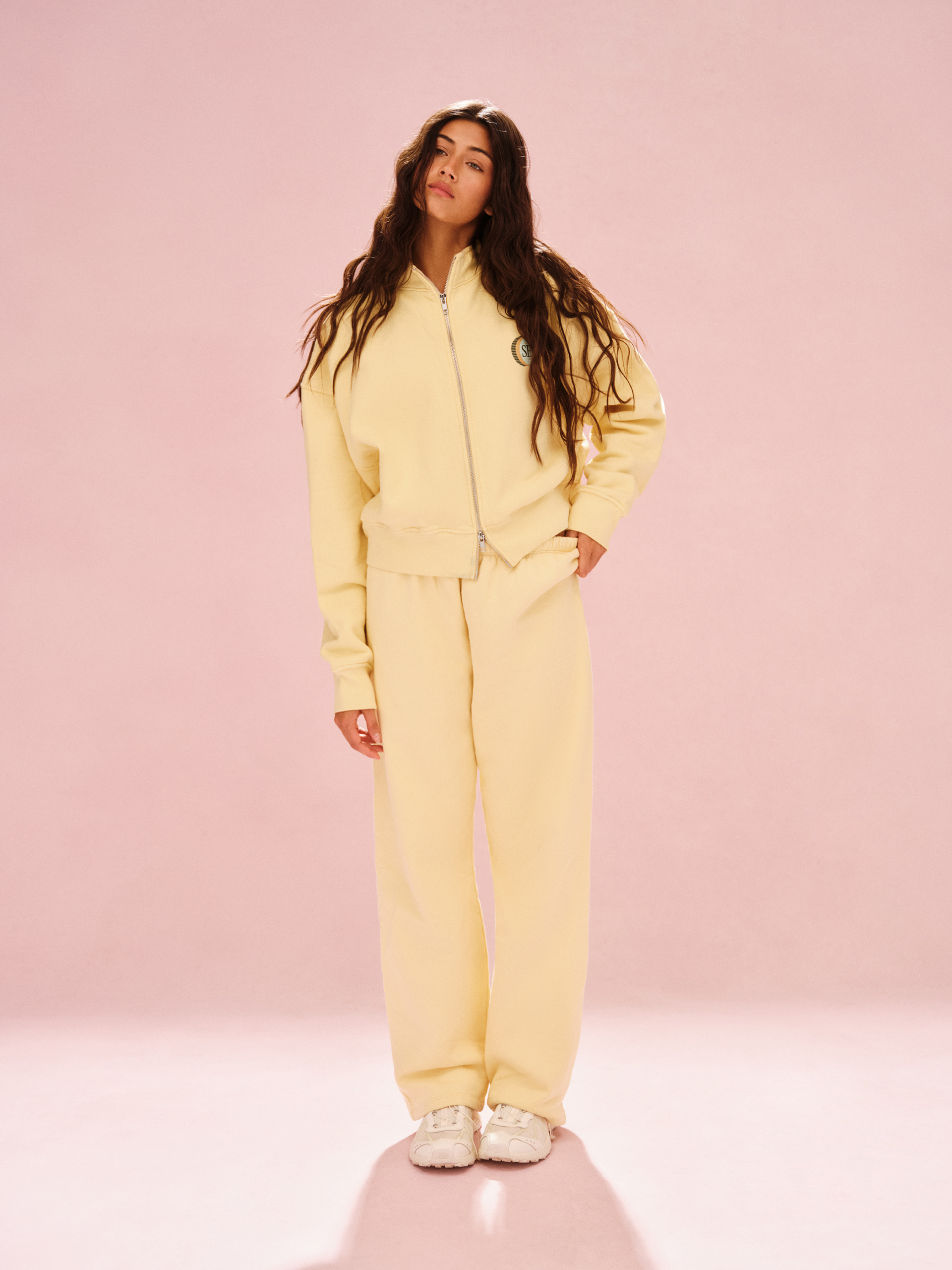MIDWEIGHT SWEATS STAPLE SET FUNNEL ZIP - ORANGE SODA - Image 3
