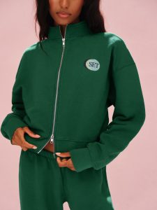 MIDWEIGHT SWEATS STAPLE SET FUNNEL ZIP - LAWN