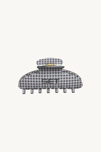 SET GINGHAM CLAW CLIP - SPEARMINT