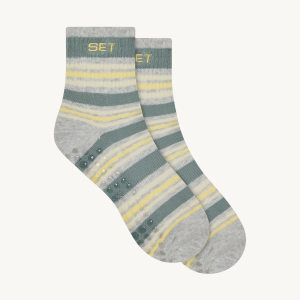 SET STRIPE SHORTY GRIP SOCKS - WASHED